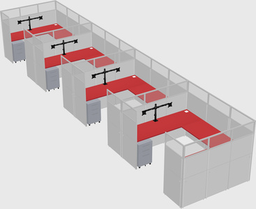 U-shaped cubicle