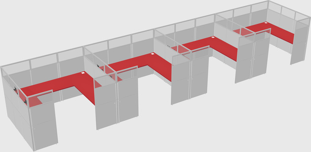 U-shaped cubicle
