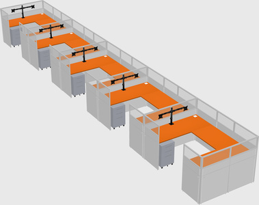Cabine en u