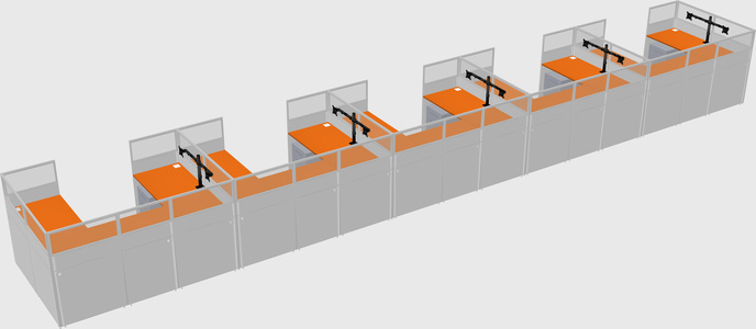 Cabine en u