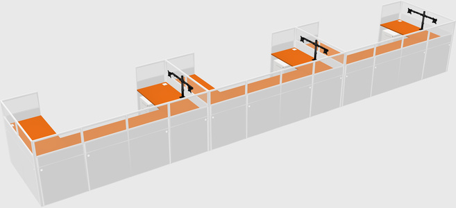 U-shaped cubicle
