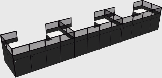 U-shaped cubicle