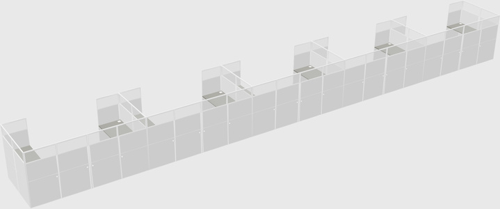 U-shaped cubicle