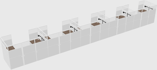 U-shaped cubicle