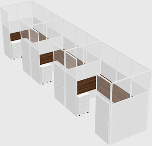 U-shaped cubicle