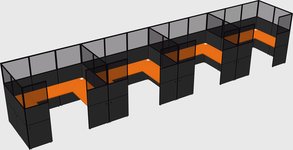 U-shaped cubicle