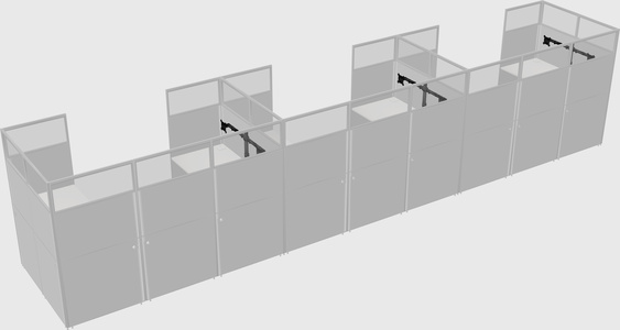 U-shaped cubicle