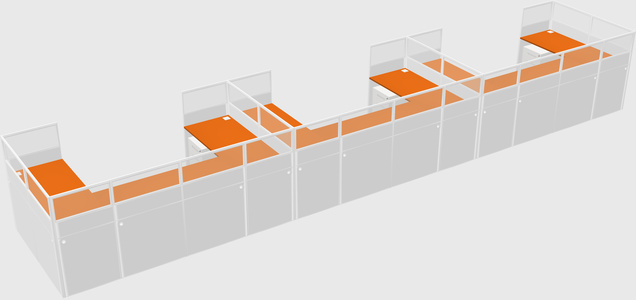 Cabine en u