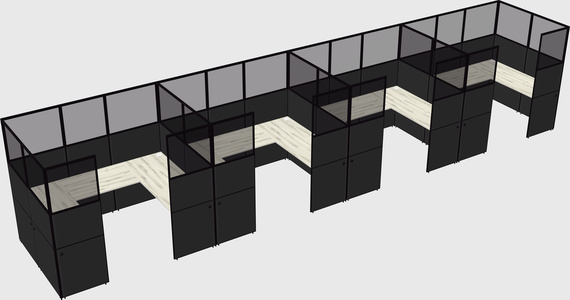 U-shaped cubicle