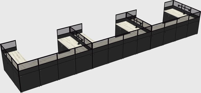 U-shaped cubicle