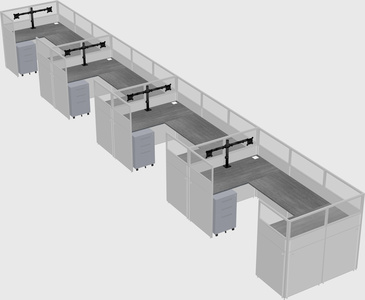 U-shaped cubicle