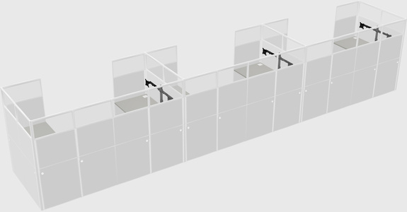 U-shaped cubicle