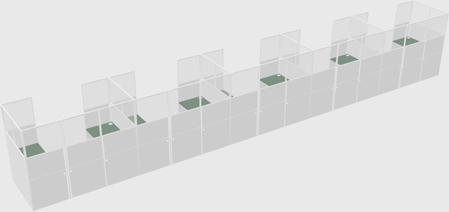U-shaped cubicle