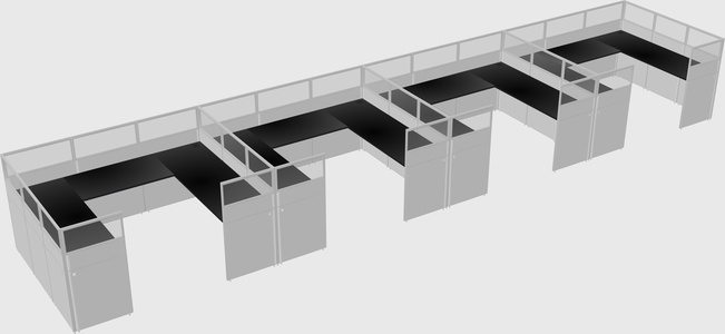 U-shaped cubicle