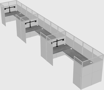U-shaped cubicle
