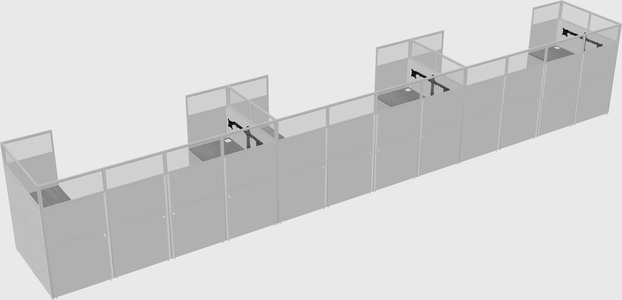 U-shaped cubicle