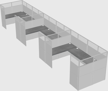 U-shaped cubicle