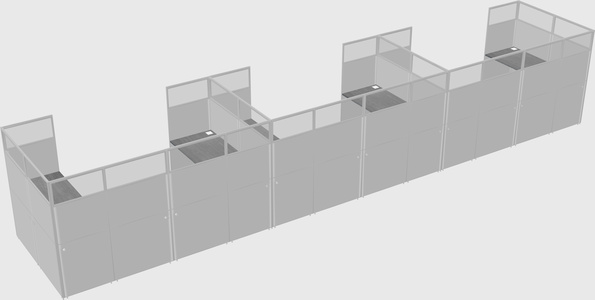 U-shaped cubicle