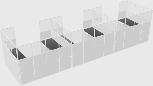 U-shaped cubicle