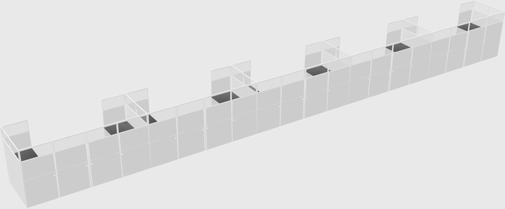 U-shaped cubicle