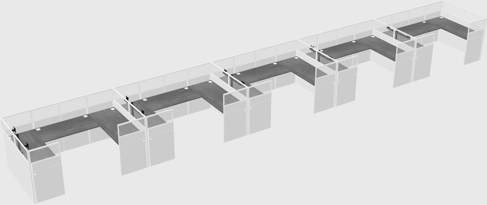 U-shaped cubicle