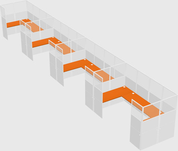 U-shaped cubicle