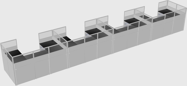 U-shaped cubicle