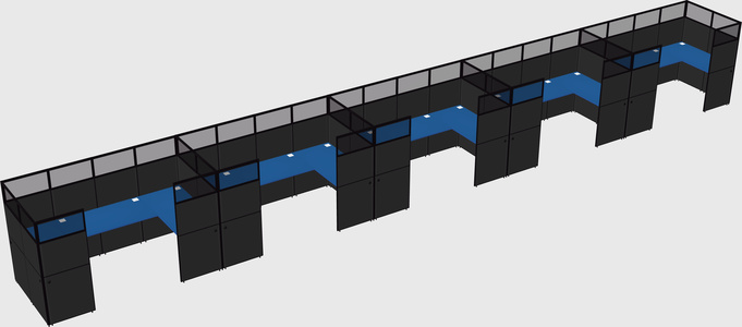 U-shaped cubicle