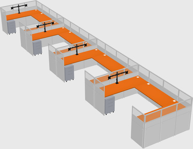 Cabine en u