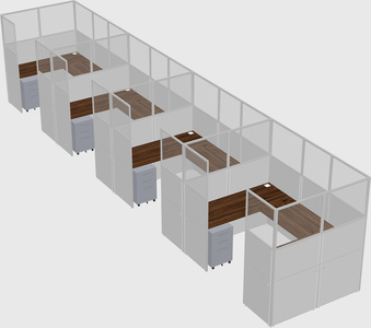 U-shaped cubicle