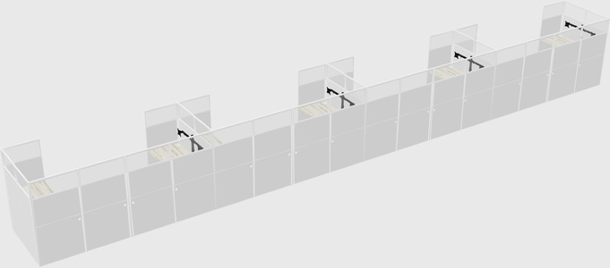 U-shaped cubicle