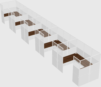 U-shaped cubicle