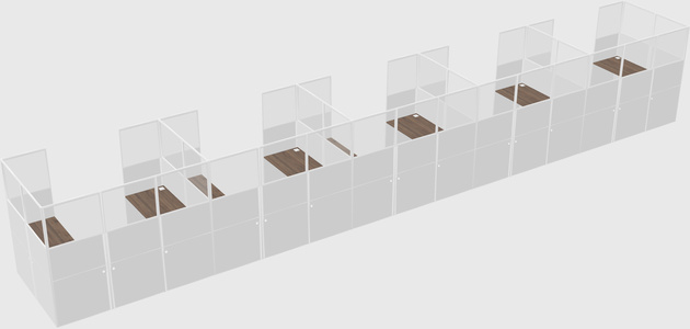 U-shaped cubicle