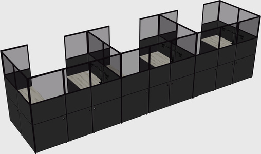 U-shaped cubicle