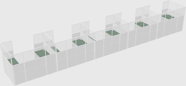 U-shaped cubicle