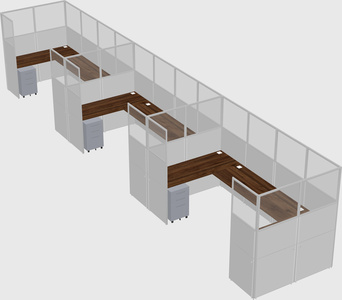 U-shaped cubicle