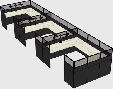 Cabine en u