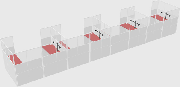 U-shaped cubicle