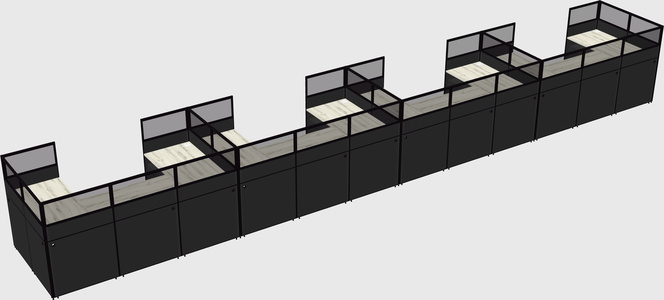 U-shaped cubicle