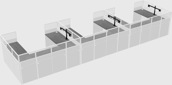 U-shaped cubicle