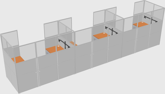 Cabine en u