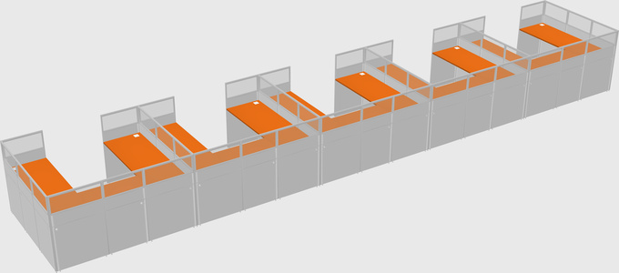 Cabine en u