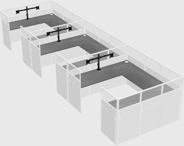 U-shaped cubicle