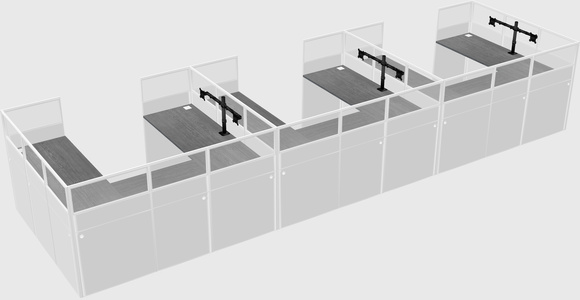 U-shaped cubicle