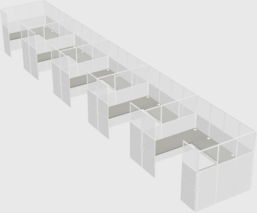 U-shaped cubicle