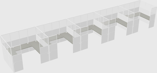U-shaped cubicle