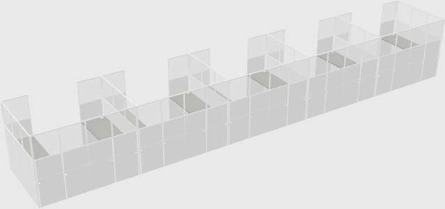 U-shaped cubicle