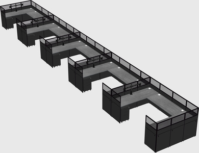 U-shaped cubicle