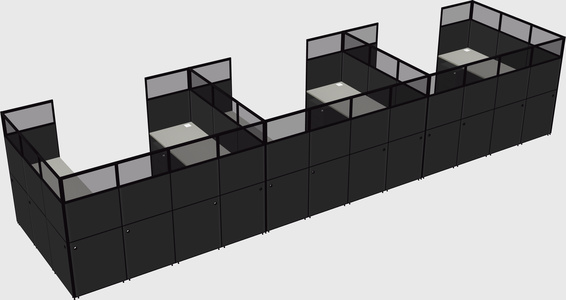 U-shaped cubicle