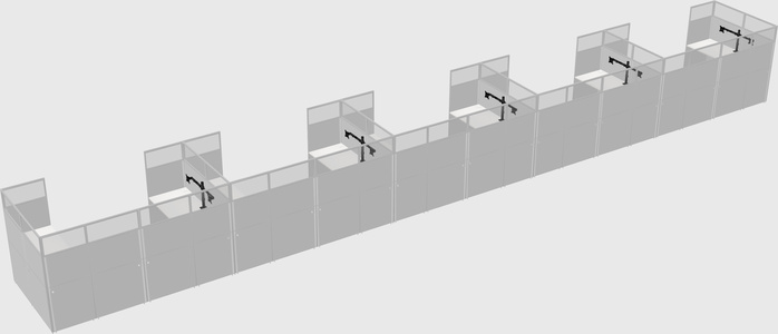U-shaped cubicle